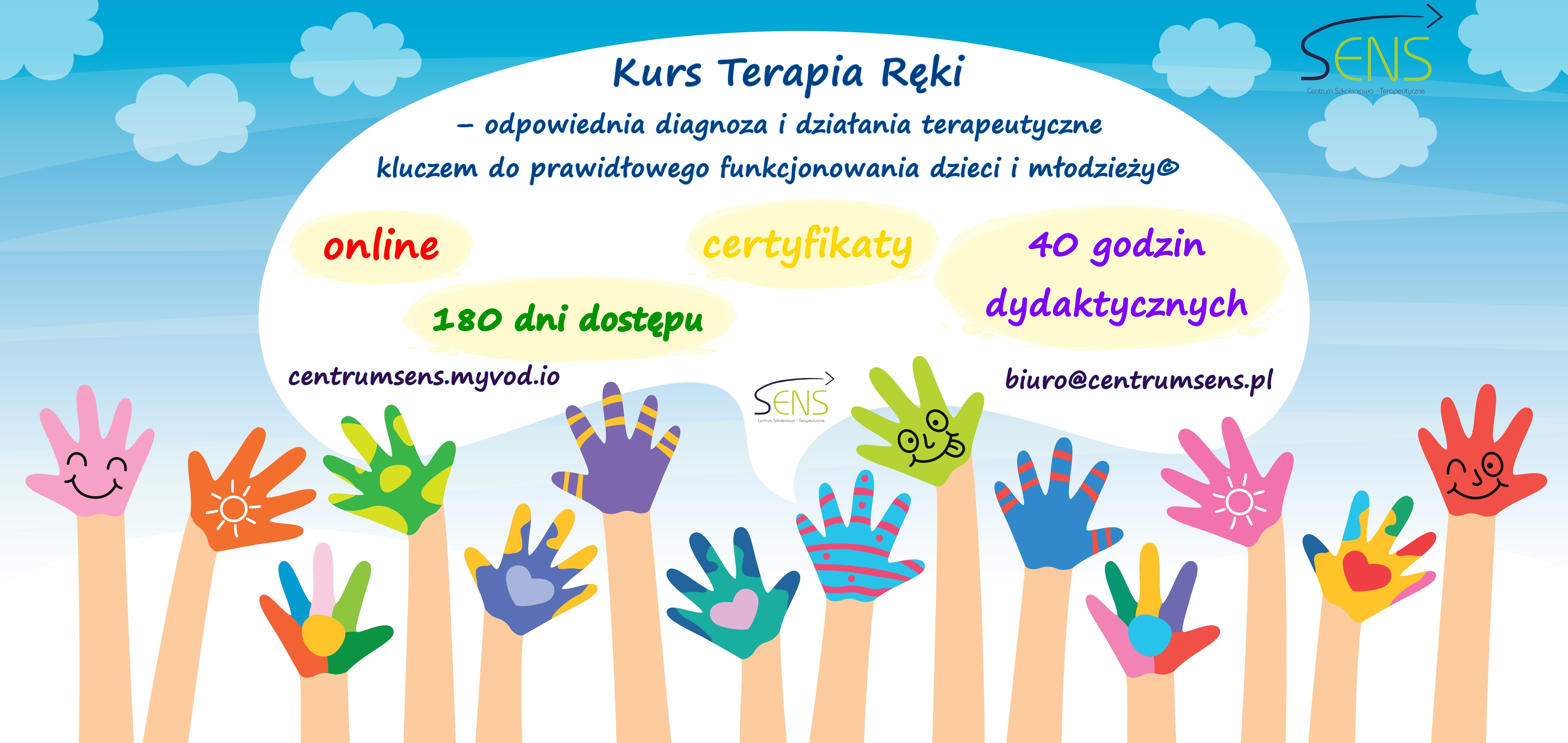 Kurs Terapia ręki dzieci i młodzieży© Kurs online w formie nagrań video. Dostęp 180 dni.